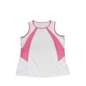 343. Tail Women’s White and Pink Short Sleeve Athletic Tee Size Medium